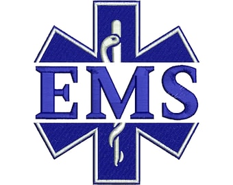 Ems Symbol Embroidery - Medical Embroidery - Paramedic Embroidery - Hospital Embroidery-Machine Embroidery Design - Digital Instant Download
