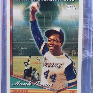 HANK AARON 1994 Topps 20th Anniversary Card #715 Mint Fresh Pack Card Centered