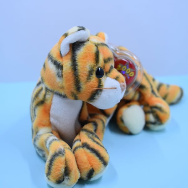 TY Beanie Babies INDIA Bengal Tiger 2000 Silver Star Tag in Mint Condition