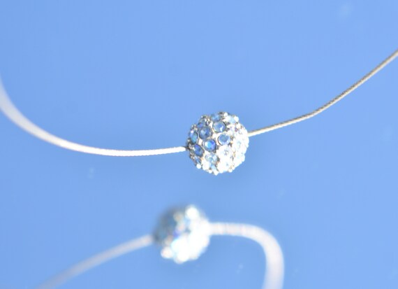 Lovely MONET Tiny Blue Crystal Rhinestone Ball Si… - image 5