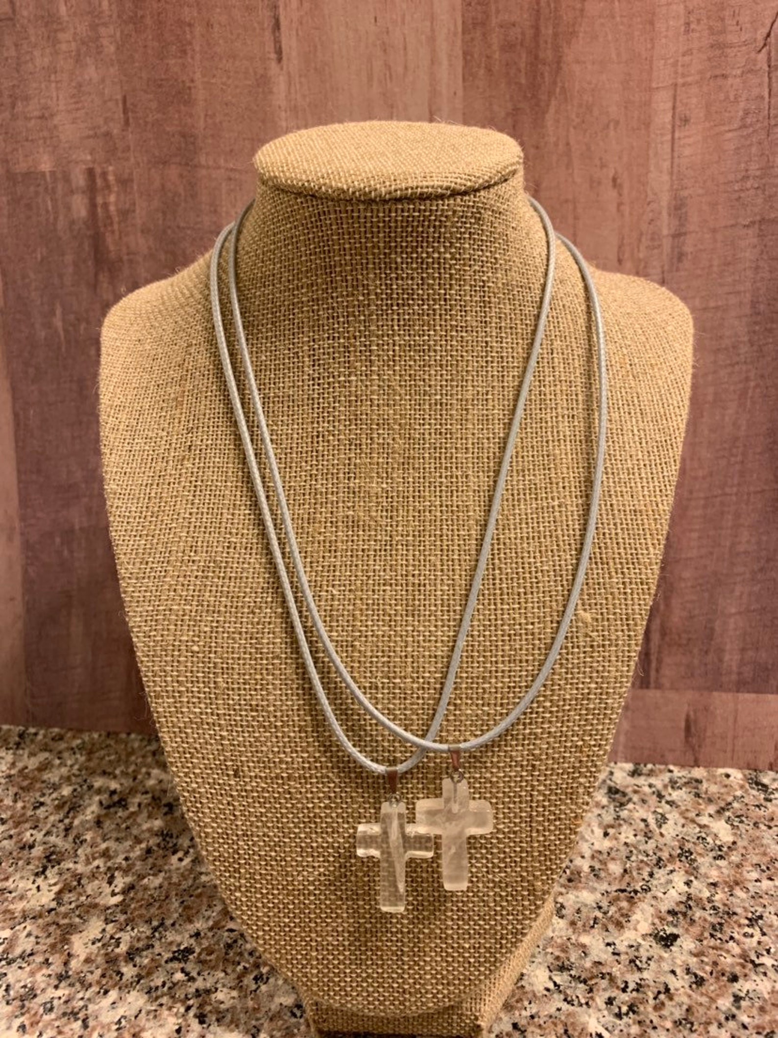 BFF Best Friend Gemstone Christian Cross Necklaces Etsy