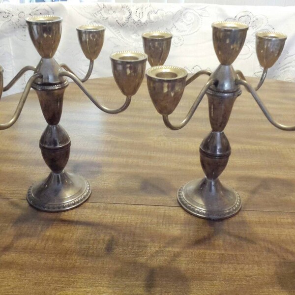 Duchin Creations Candelabra, Sterling Silver Weighted, Two Candelabras