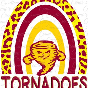 Laurel Tornadoes Rainbow Sublimation Digital Design - png