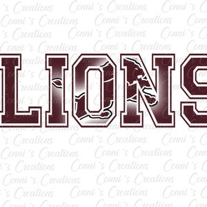 Lovelady Lions Sublimation Digital Design - png