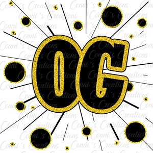 Glittery OG - Oak Grove Digital Sublimation Design - png