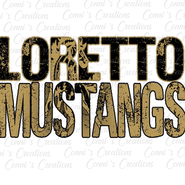 Loretto Mustangs Etsy