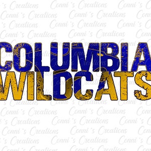 Columbia Wildcats Digital Sublimation Design - png