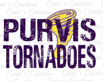 Purvis Tornados digital sublimation design - png