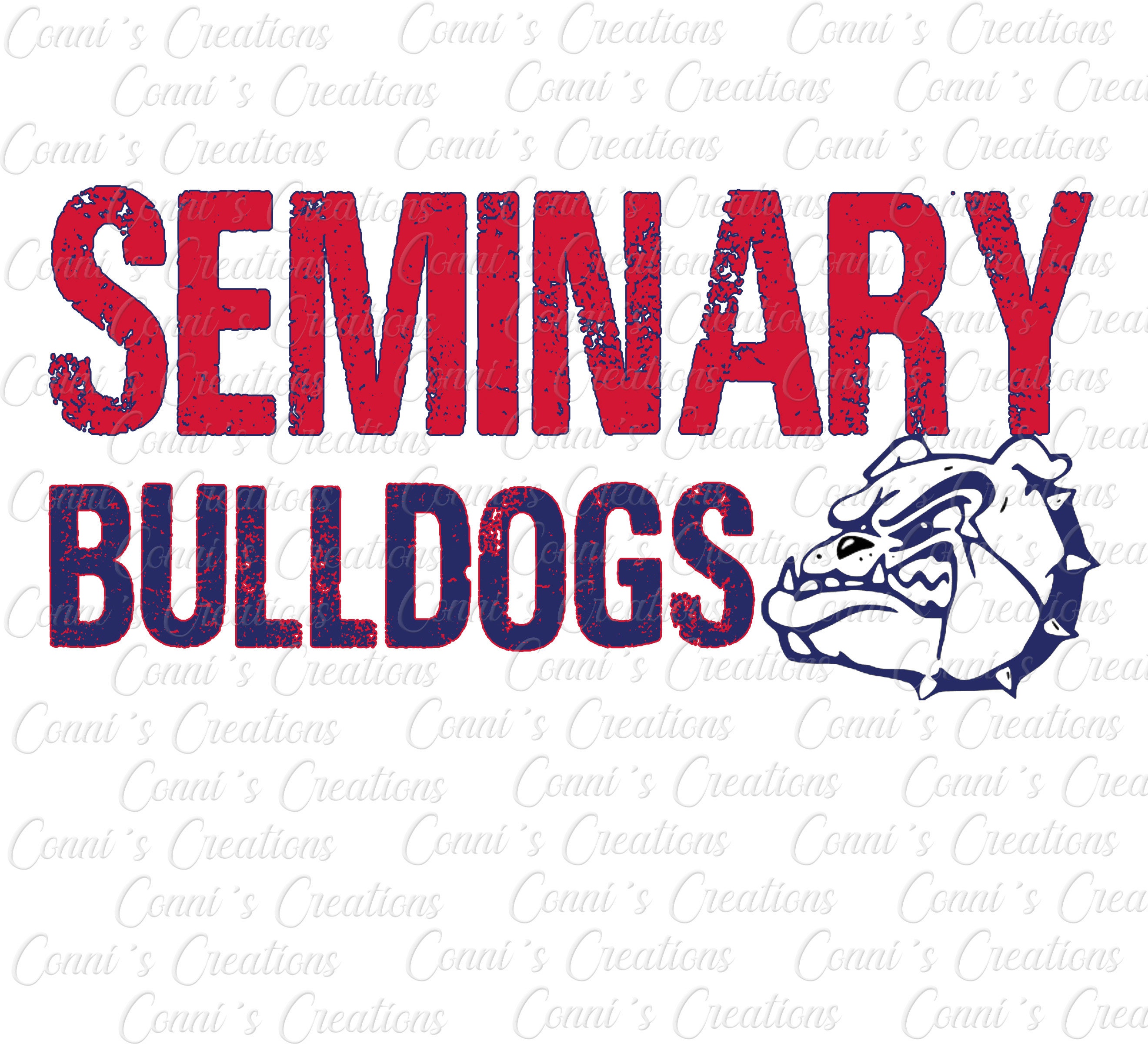 Seminary Bulldogs Sublimation Digital Design - png