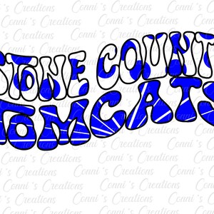 Stone County Tomcats - retro -Digital Sublimation Design - png