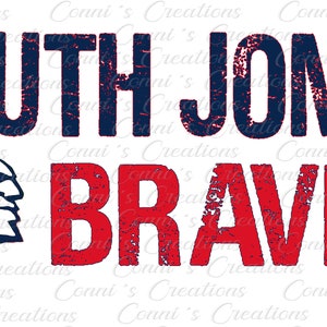 South Jones Braves Sublimation Digital Design -png