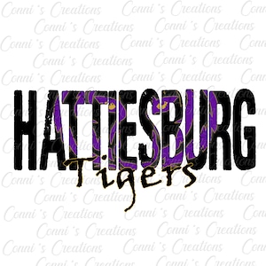 Hattiesburg Tigers Digital Sublimation Design - png