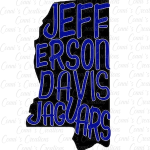 Jefferson Davis County Jaguars sublimation desing - png