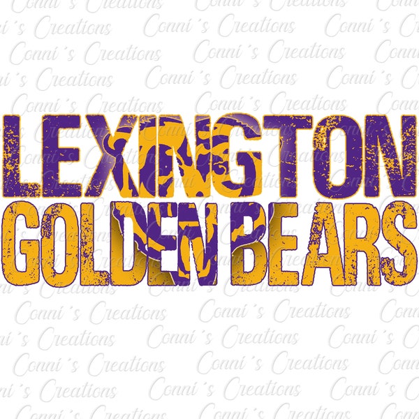 Lexington Golden Bears Digital Sublimation Design - PNG