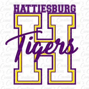 Hattiesburg Tigers Digital Sublimation Design - png