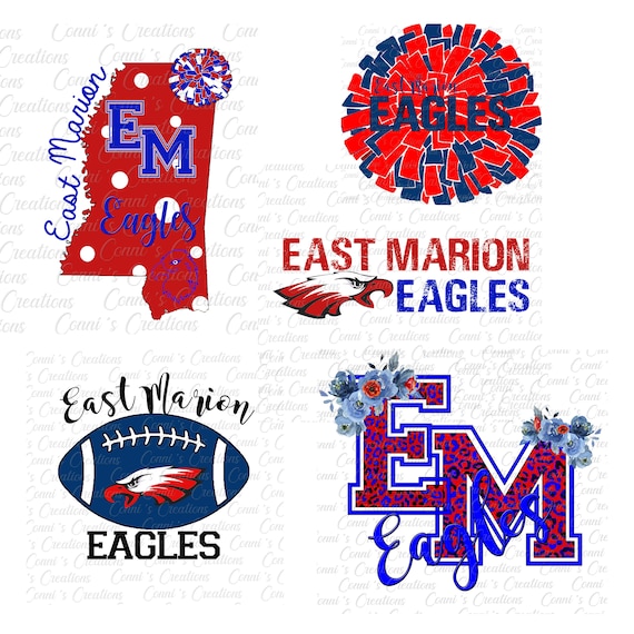 East Marion Eagles Sublimation Collection 5 for the Price of 4 Etsy
