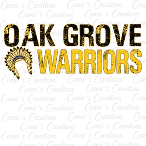 Diseño de sublimación digital Oak Grove Warriors - png