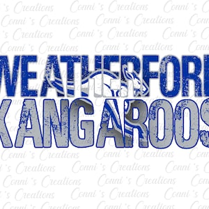 Weatherford Kangaroos Digital Sublimation Design - png