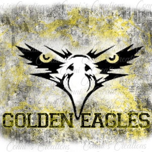Golden Eagle Digital Sublimation Design - png