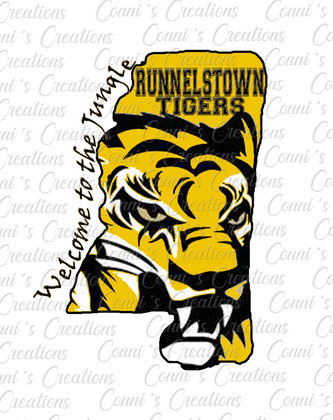 Runnelstown Tigers MS Digital Sublimation Design Png Etsy