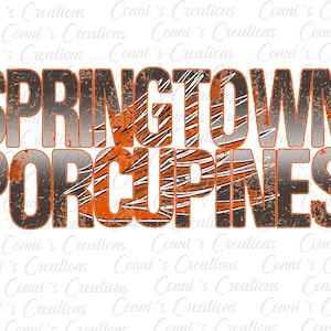 Springtown Porcupines Digital Sublimation Design - png