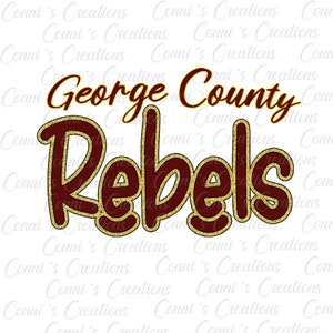 Rebeldes del Condado de George MS Sublimación Diseño Digital - png