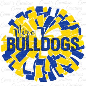 Mize Bulldogs Pom Pom Digital Sublimation Design - png