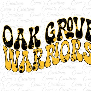Diseño de sublimación digital maravilloso de Oak Grove Warriors