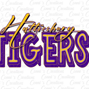 Hattiesburg Tigers Digital Sublimation Design - png