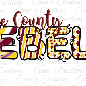 George County Rebels MS Sublimation Conception Numérique - png