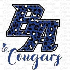 Brookhaven Academy Cougars Leopard Digital Sublimation Design - png