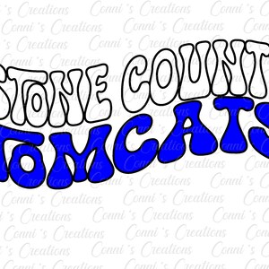 Stone County Tomcats - retro -Digital Sublimation Design - png