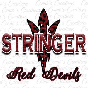 Stringer Attendance Center Red Devils Sublimation Digital Design - PNG & SVG