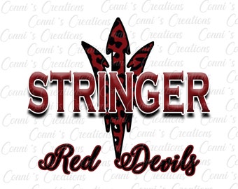 Stringer Attendance Center Rode Duivels Sublimatie Digital Design - PNG & SVG