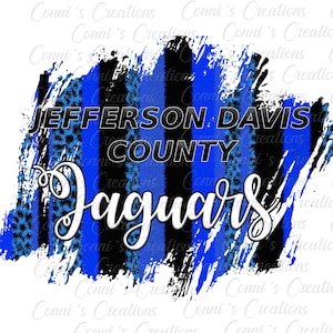 Jefferson Davis County Jaguars Sublimation Digital Design - png
