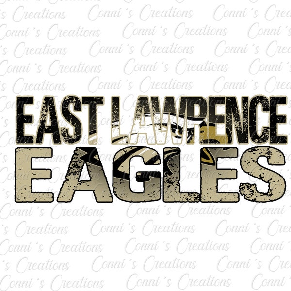 East Lawrence Eagles Sublimation digital design- png