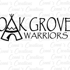 Diseño de sublimación digital Oak Grove Warriors - png