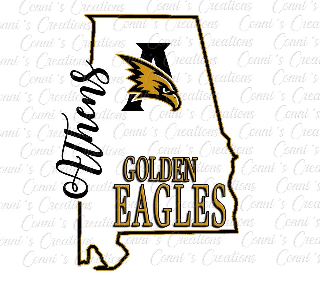 Athens Golden Eagles Digital Sublimation Design Png Etsy