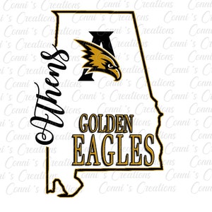 Athens Golden Eagles Digital Sublimation Design - png