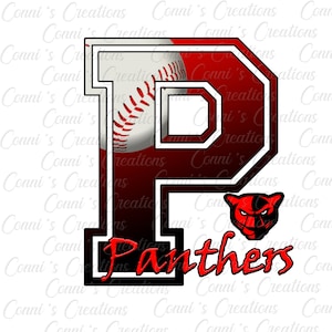 Petal Panthers Baseball Sublimation digital design- png file