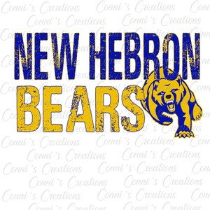 New Hebron Bears Digital Sublimation Design - PNG