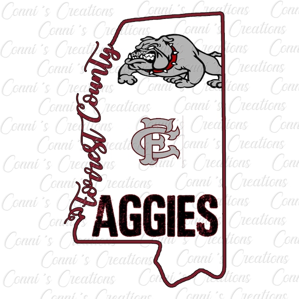 Forrest County Aggies digital sublimation design - png