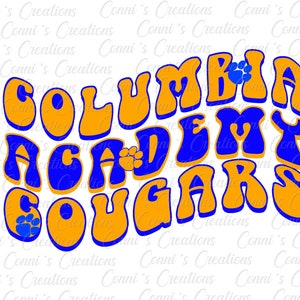 Columbia Academy Retro Sublimation Diseños digitales: ¡2 opciones de color! -- png