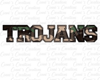 West Marion Trojans camo Digital Sublimation Design - png