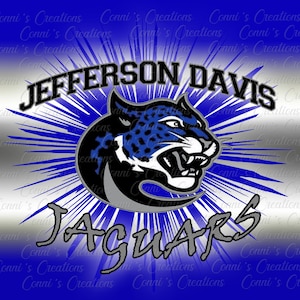 Jefferson Davis County Jaguars Tumbler sublimation design - png