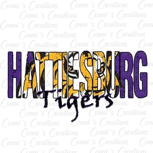 Hattiesburg Tigers Digital Sublimation Design - png