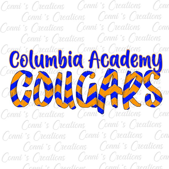 Columbia Academy Cougars Digital Sublimation Design Png Etsy UK