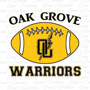 Diseño de sublimación digital de fútbol Oak Grove Warriors- png