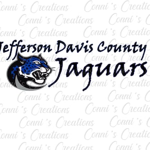 Jefferson Davis County Jaguars sublimation desing - png