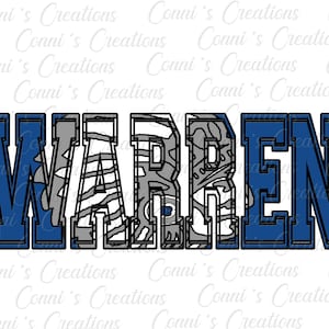 Warren Warriors Digital Sublimation Design - png